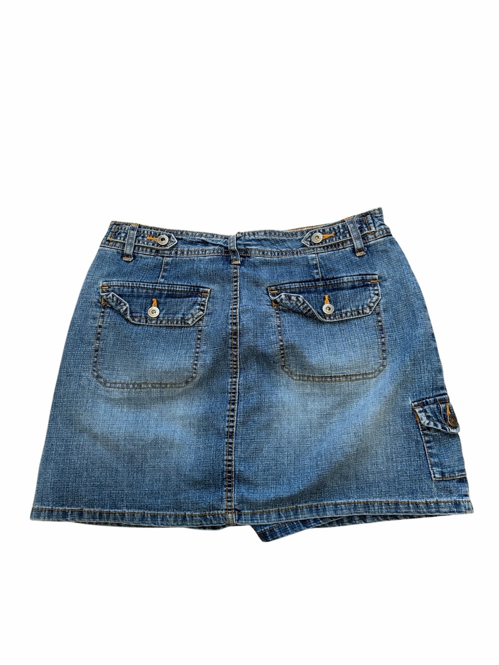 Gloria Vanderbilt Y2K Micro Cargo Pocket 90’s Style Blue Jean Denim Skort Size 6 - Picture 2 of 15